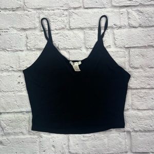 Black Ribbed Tank Top